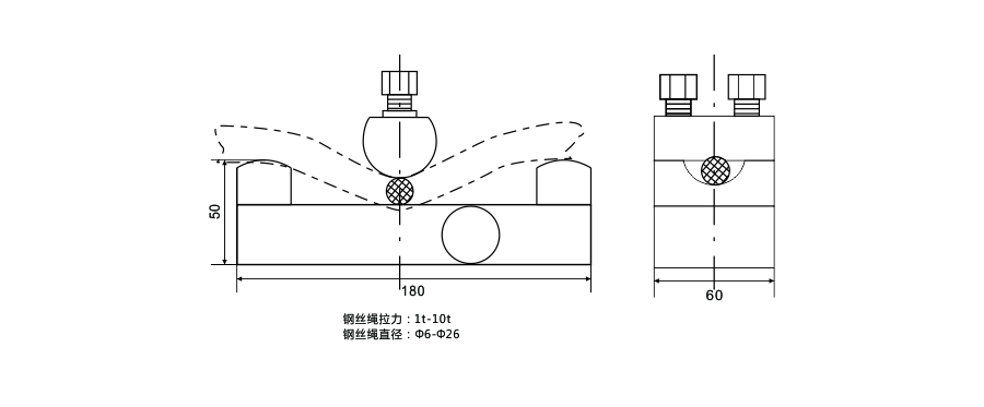 BCQ旁壓式傳感(gan)器尺寸圖